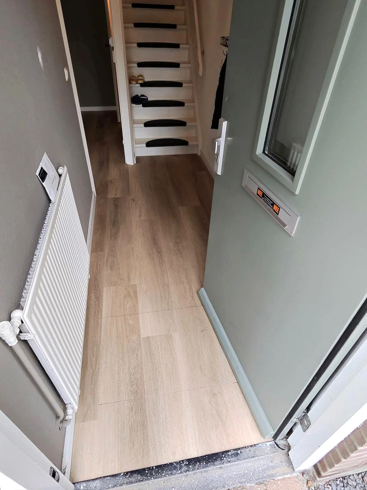 PVC met houtlook in de hal