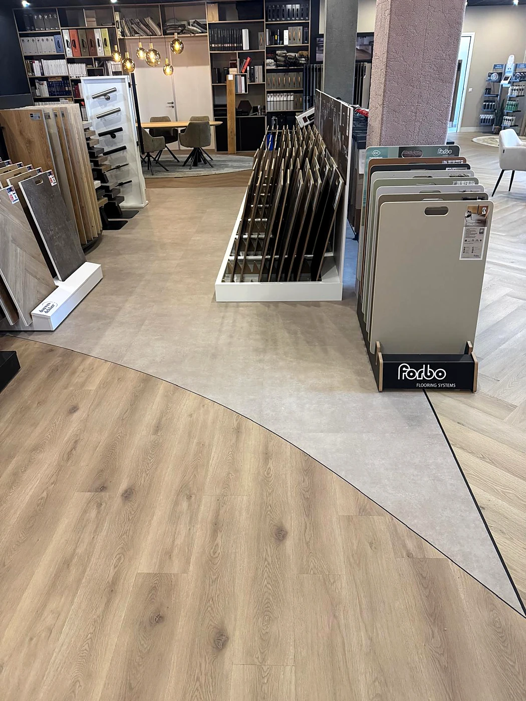 Showroom: verschillende PVC-patronen